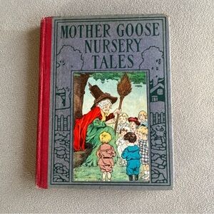 Mother Goose Nursery tales Antique 1920s book Altemus Wee Book 5.5”x4”